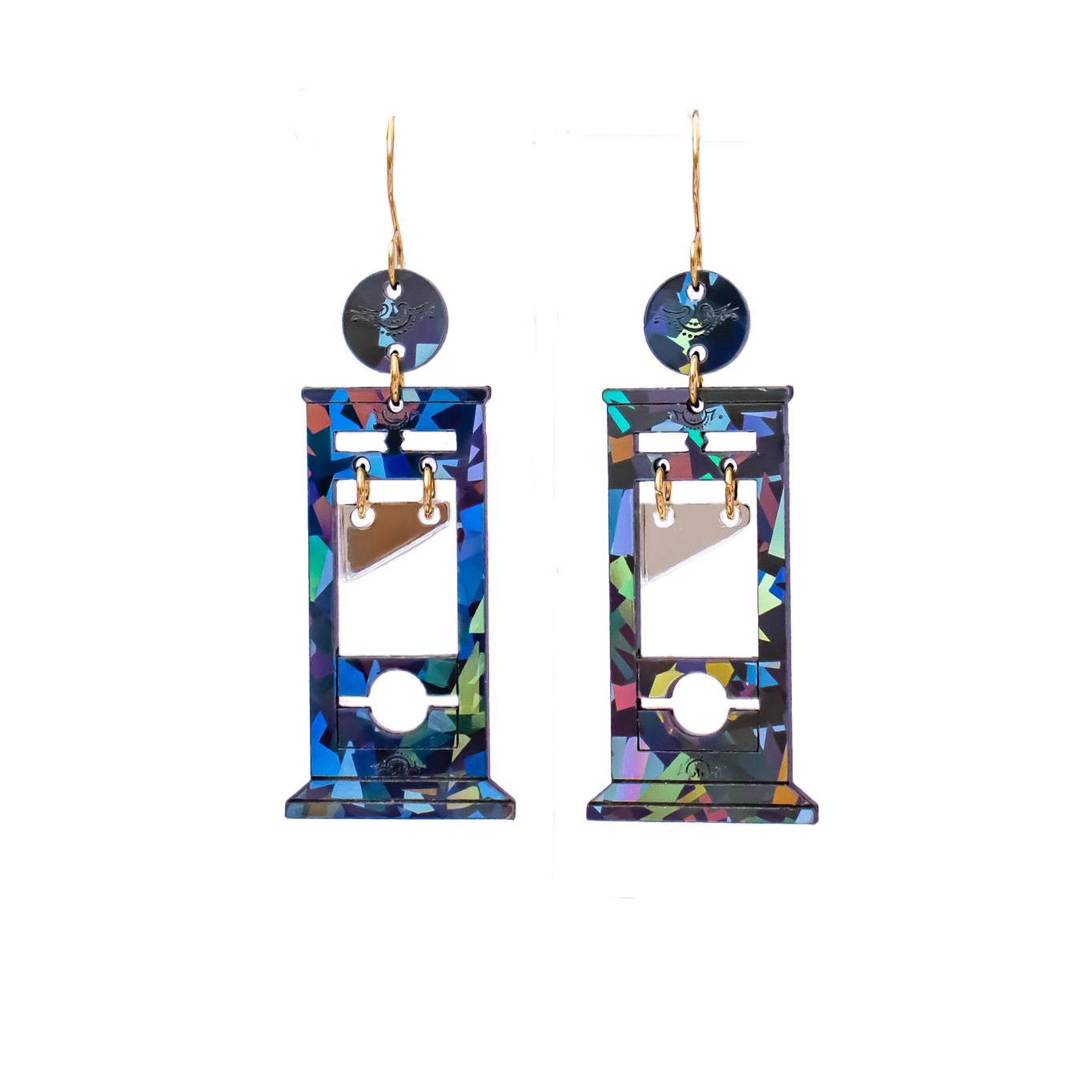 Guillotine Acrylic Dangle Earrings
