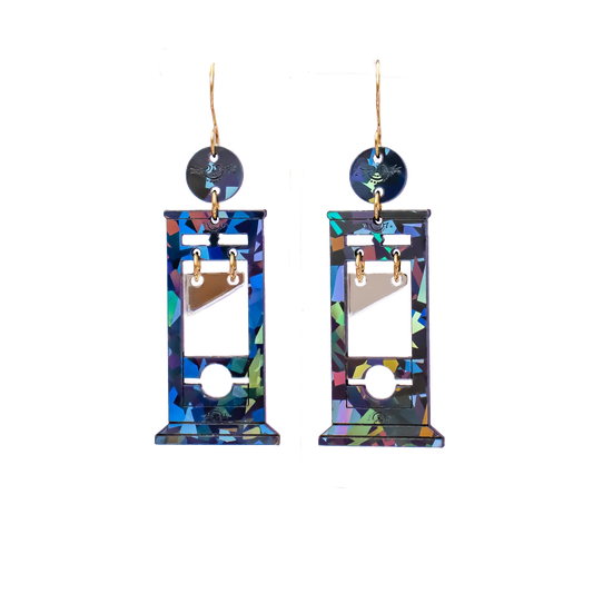 Guillotine Acrylic Dangle Earrings