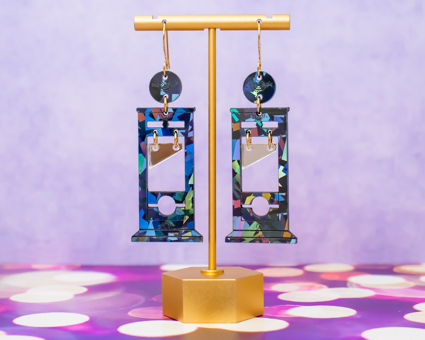 Guillotine Acrylic Dangle Earrings