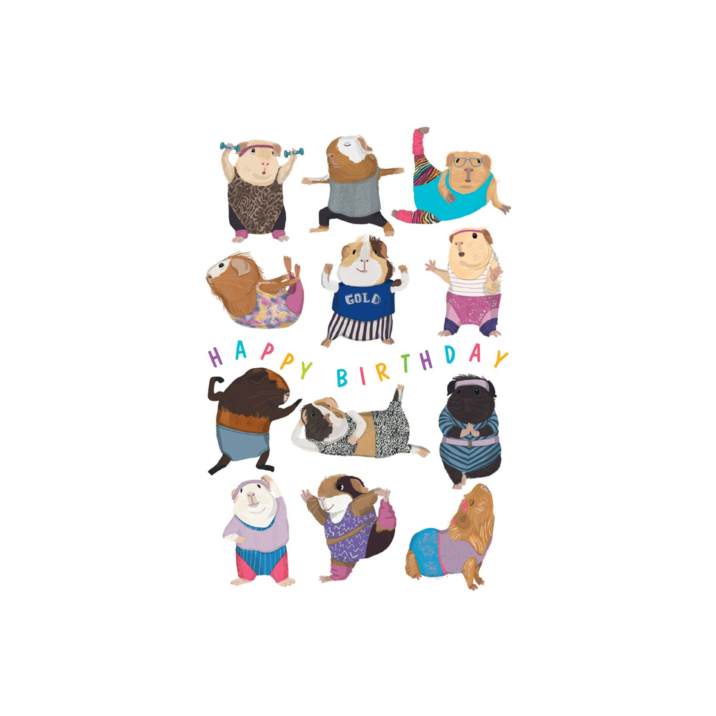 Gym Guineas Birthday Card