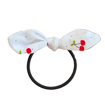 Cherry Bow Hair Tie