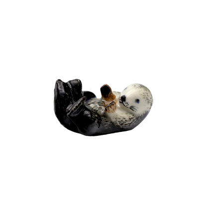 "Hammer" Sea Otter Porcelain Miniature