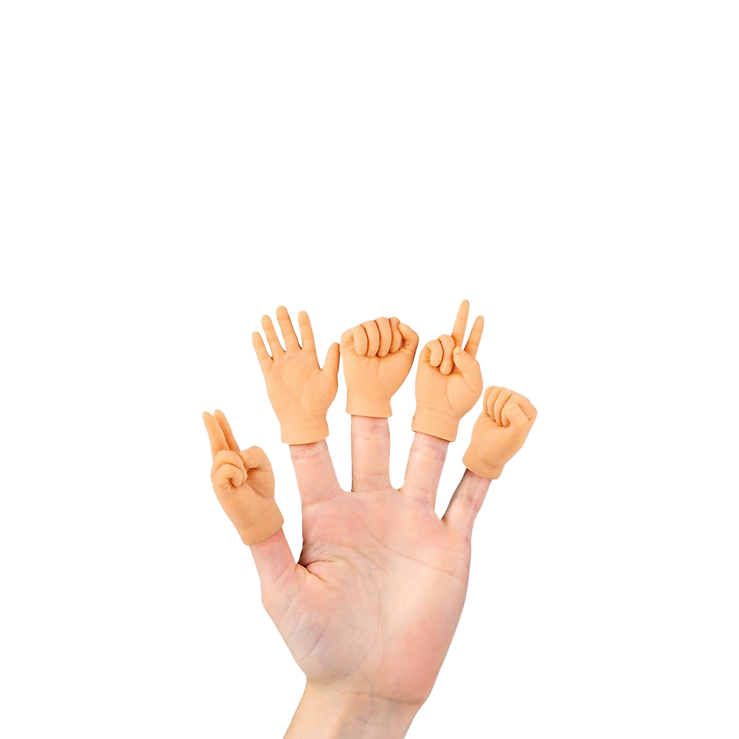 Rock Scissor Paper Hands Finger Puppets