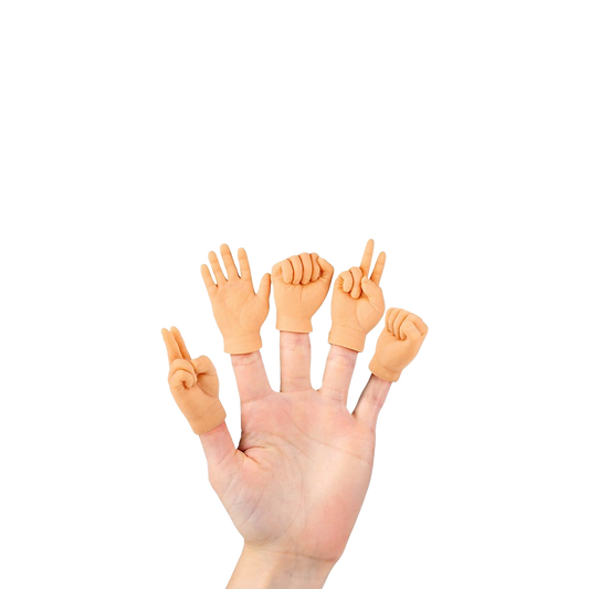 Rock Scissor Paper Hands Finger Puppets