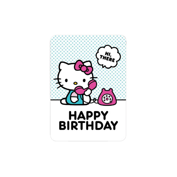 Hello Kitty Telephone Deluxe Birthday Card