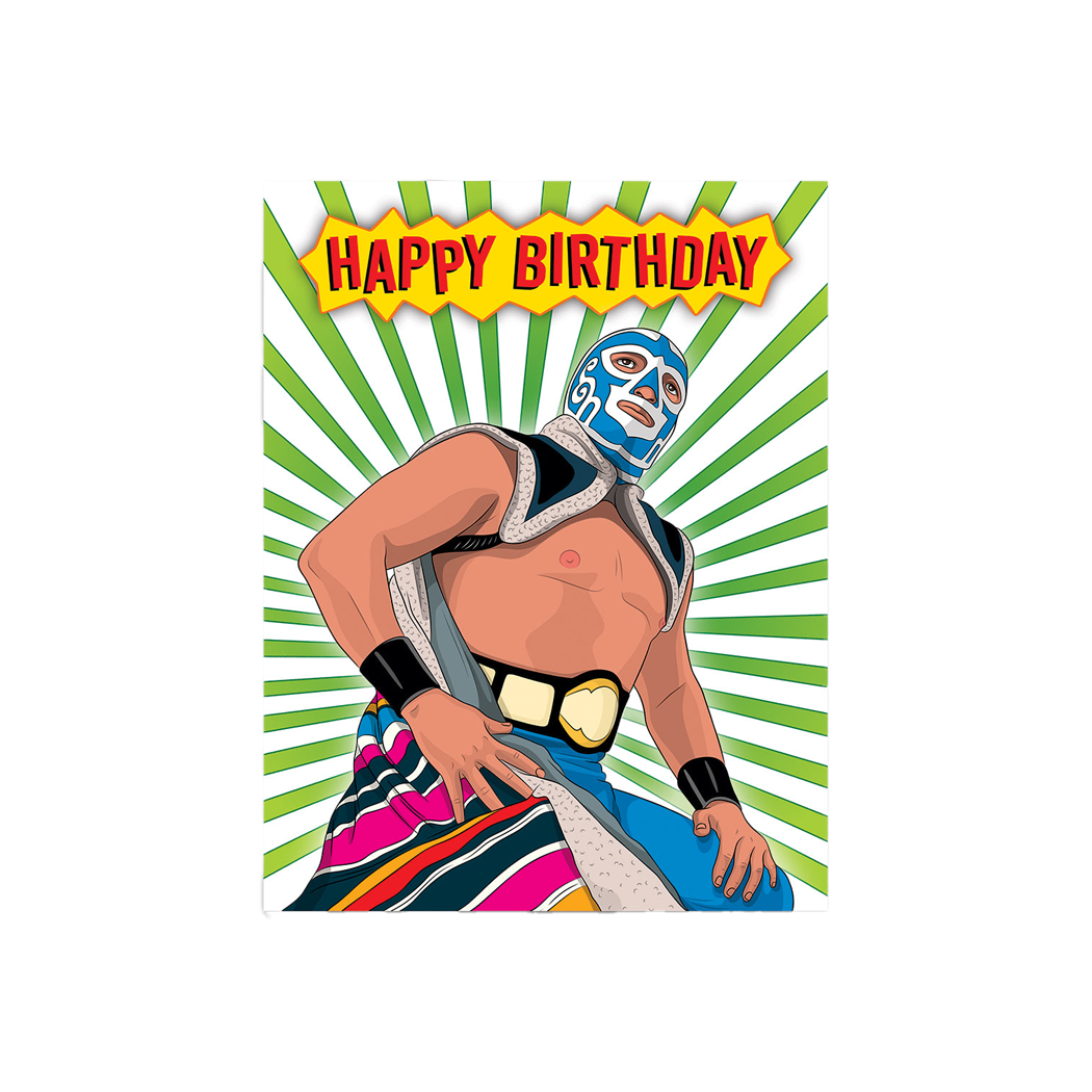 Lucha Libre Birthday Card