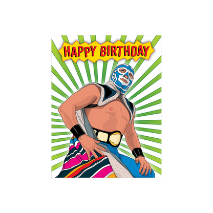 Lucha Libre Birthday Card