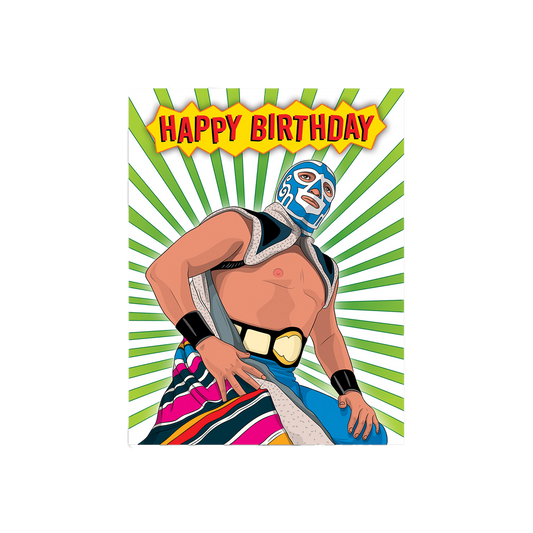 Lucha Libre Birthday Card