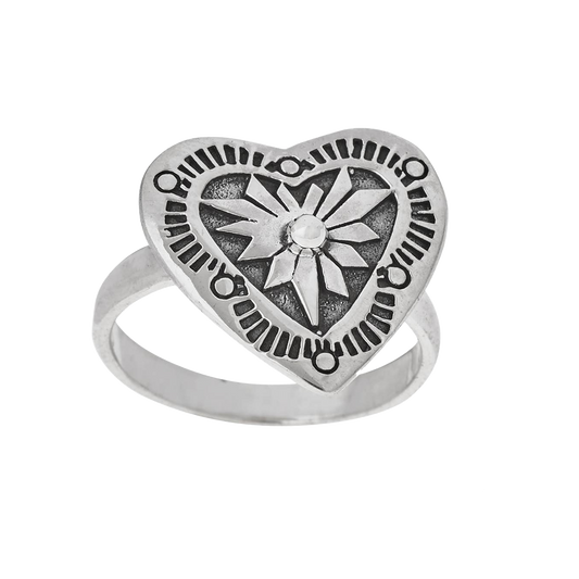 Large Sterling Silver Heart Ring