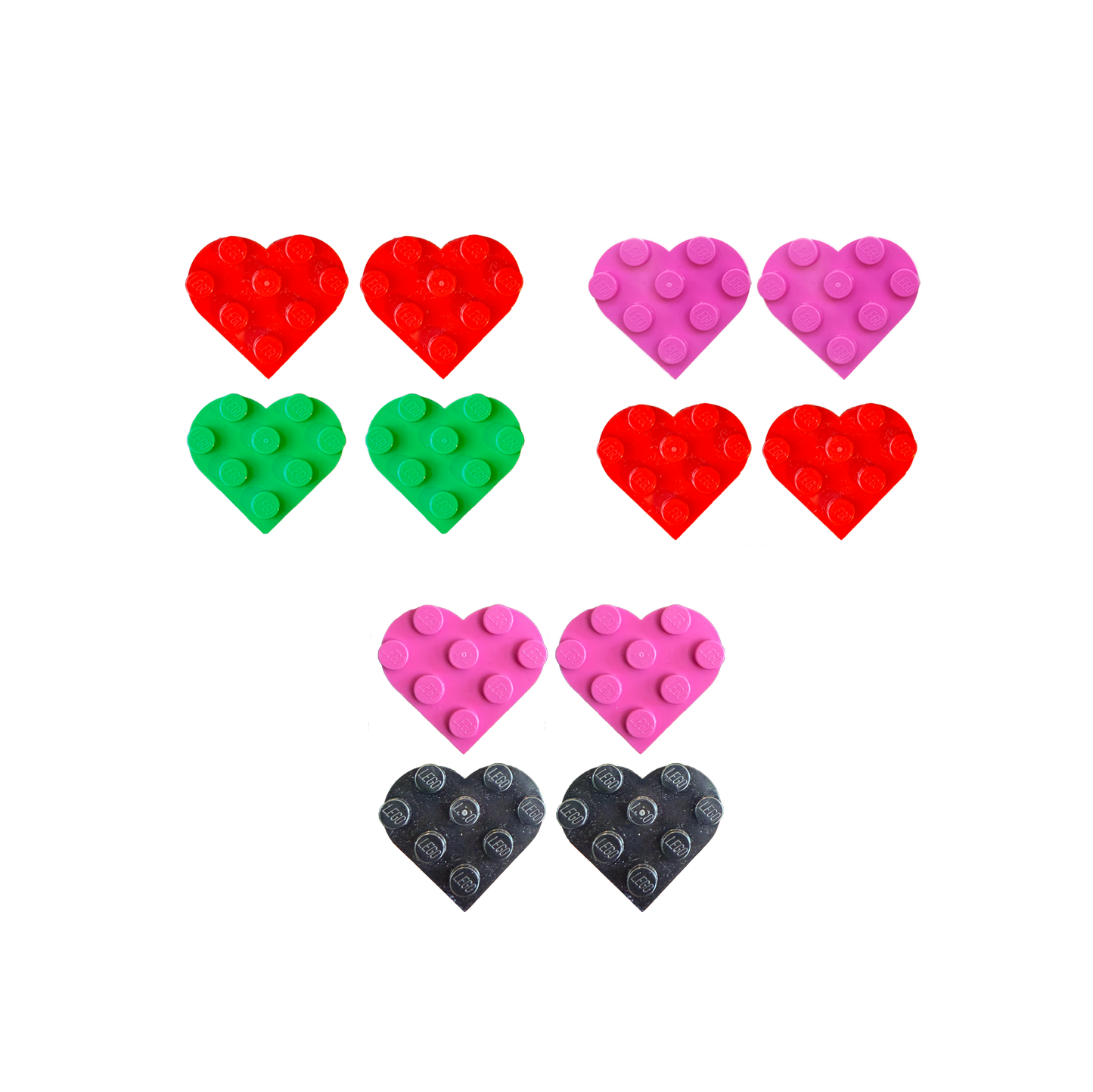 Miss Brixx Heart Heart Mix & Match Post Earring Set