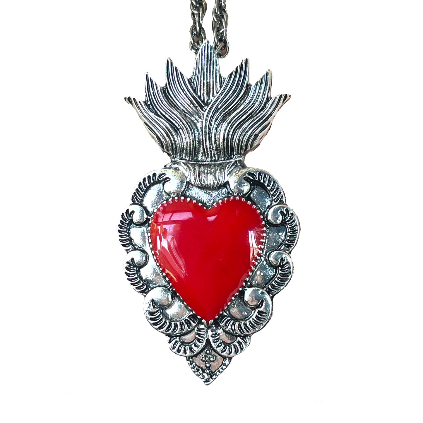 Sacred Heart Necklace and Pin