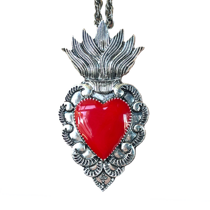 Sacred Heart Necklace and Pin