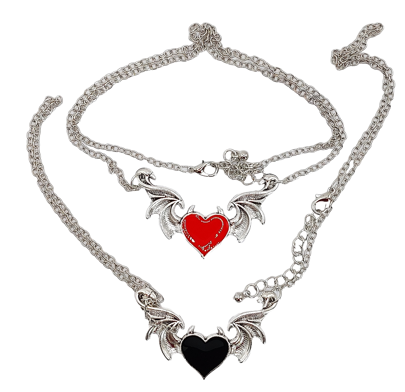 Demon Wing Heart Necklace