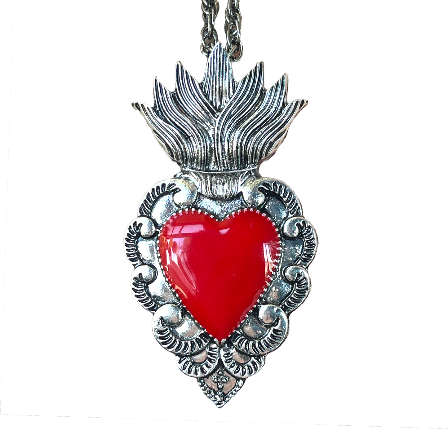 Sacred Heart Necklace and Pin