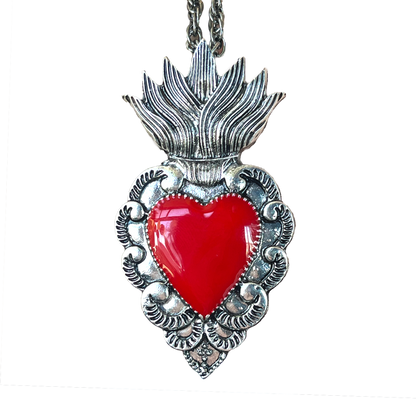 Sacred Heart Necklace and Pin