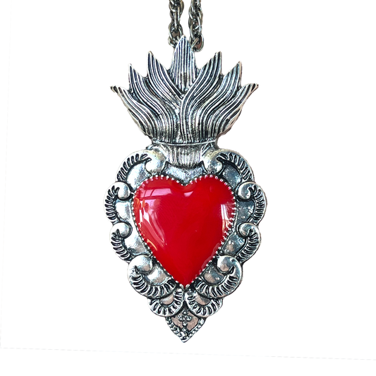 Sacred Heart Necklace and Pin