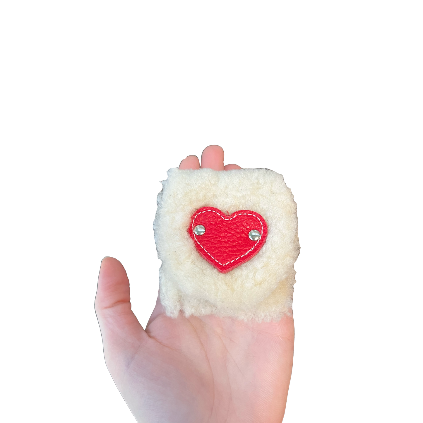 Heart Fluffy Upcycled Trinket Pouch