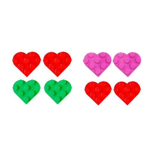 Miss Brixx Heart Heart Mix & Match Post Earring Set