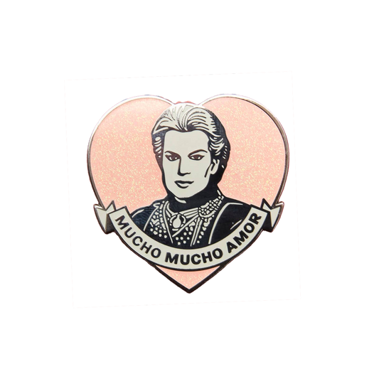 Mucho Mucho Amor Pink Heart Walter Mercado Enamel Pin