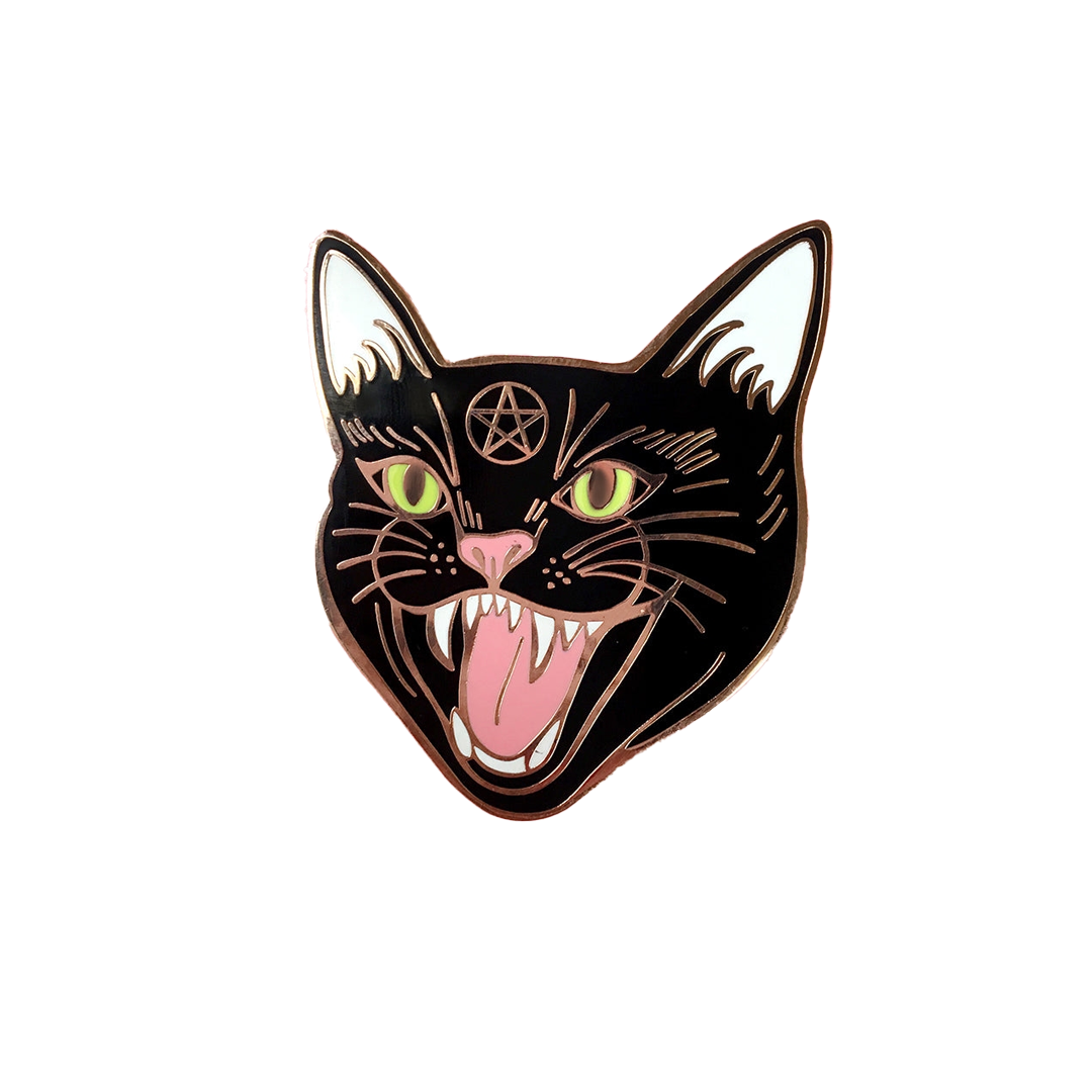 Hex Cat Enamel Pin
