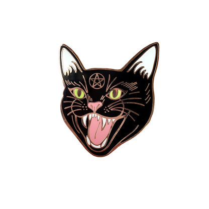 Hex Cat Enamel Pin