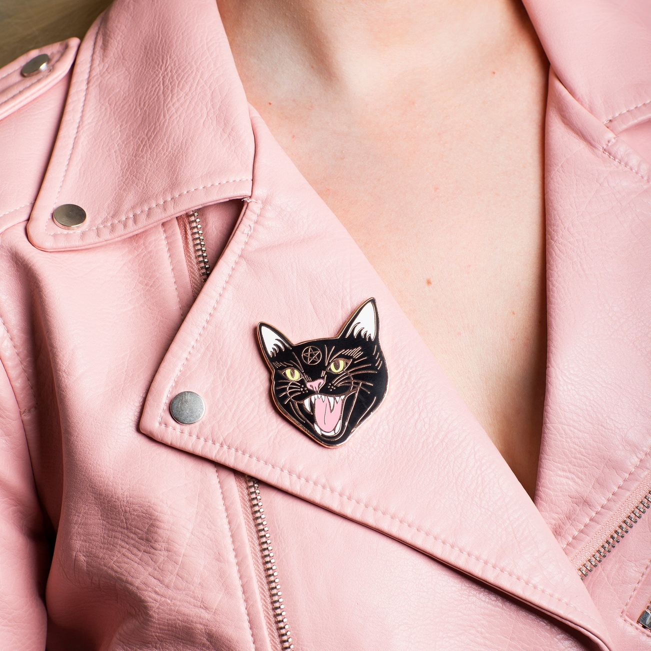 Hex Cat Enamel Pin