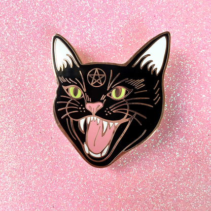 Hex Cat Enamel Pin
