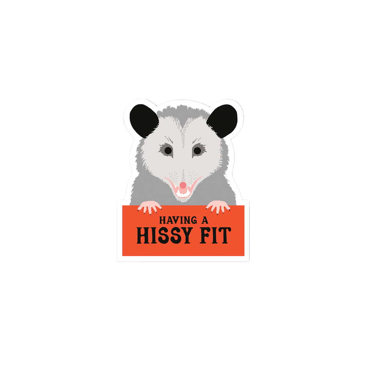 Possum Hissy Fit Vinyl Sticker