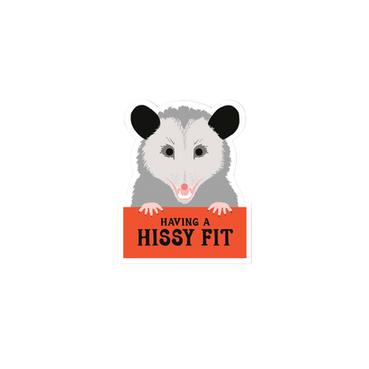 Possum Hissy Fit Vinyl Sticker