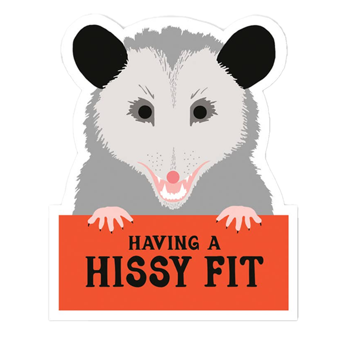 Possum Hissy Fit Vinyl Sticker