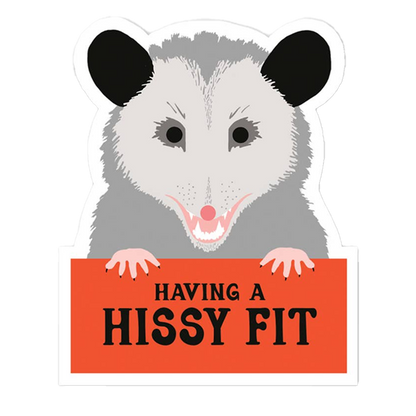 Possum Hissy Fit Vinyl Sticker