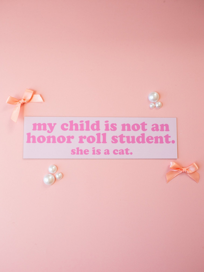 Honor Roll Cat Bumper Magnet