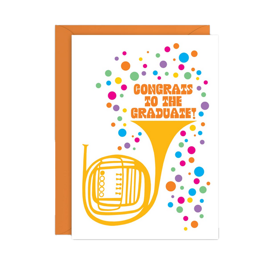 Graduation Horn Card