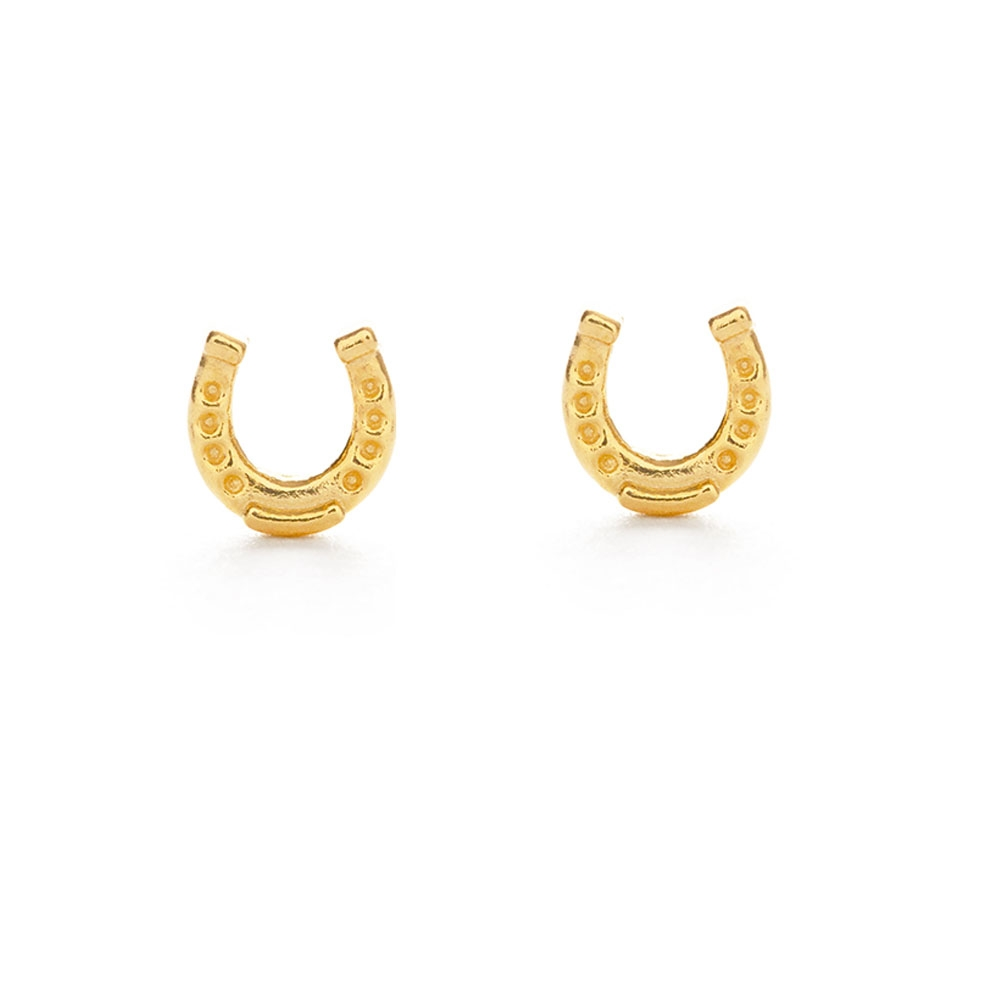 Tiny Horseshoe Post Earrings