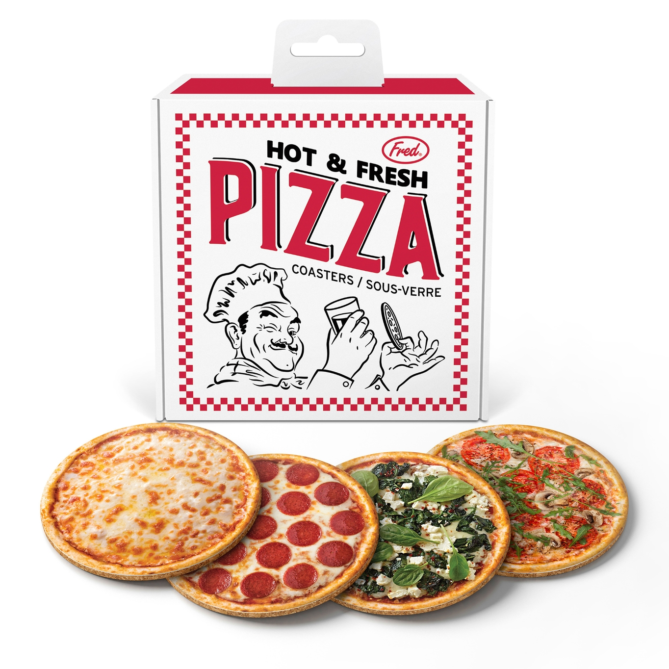 Hot and Fresh Pizza Coasters