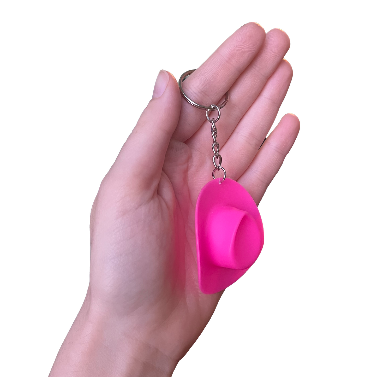 Hot Pink Cowboy Hat Keychain