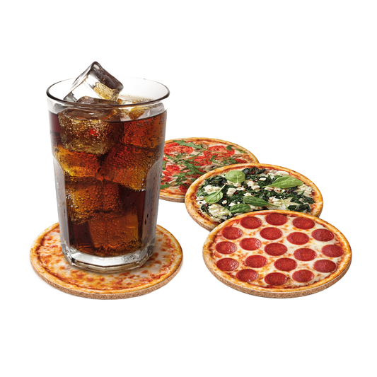 Hot and Fresh Pizza Coasters