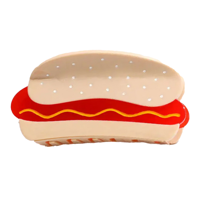 Large Hot Dog Hair Claw Clip