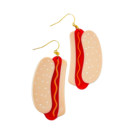 Hot Doggy Dangle Earrings