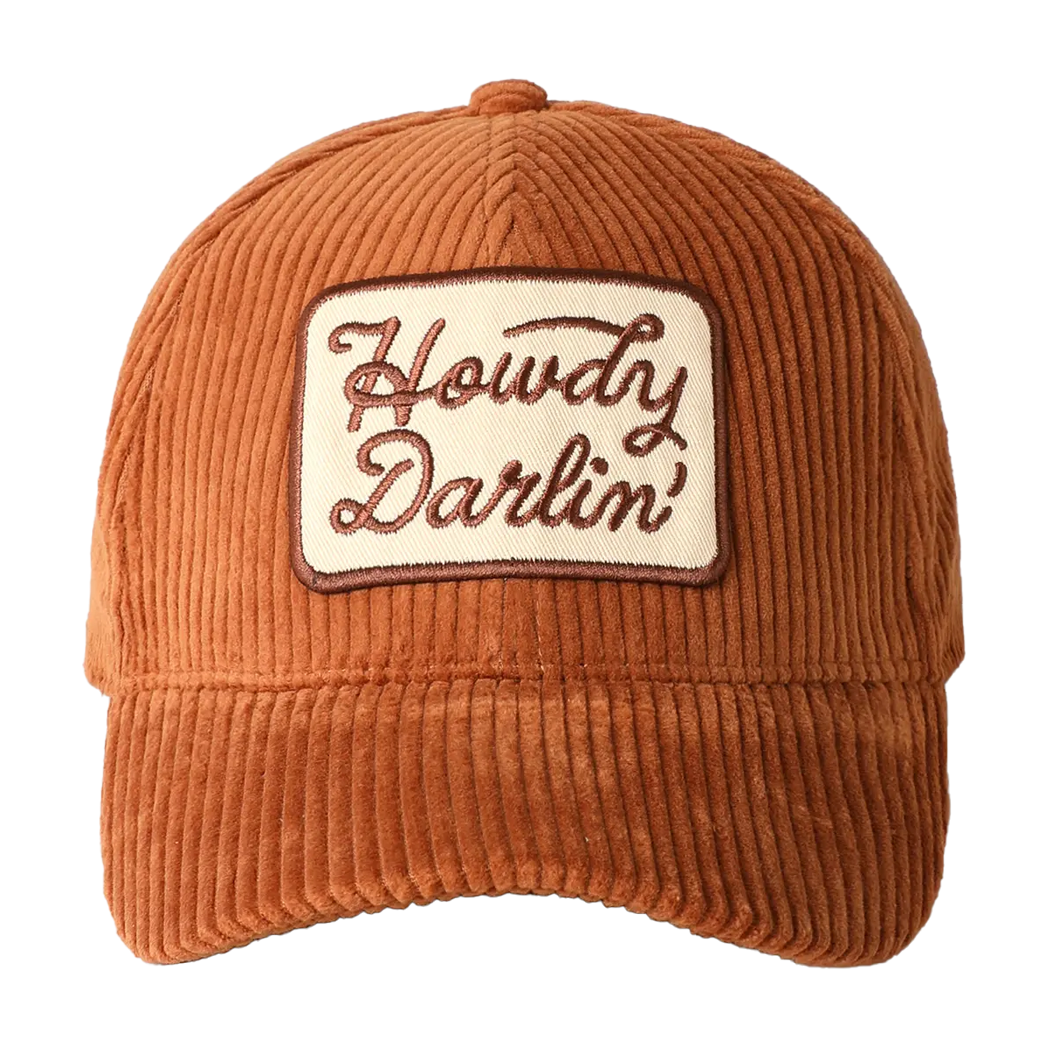 Howdy Darlin' Embroidered Patch Corduroy Cap