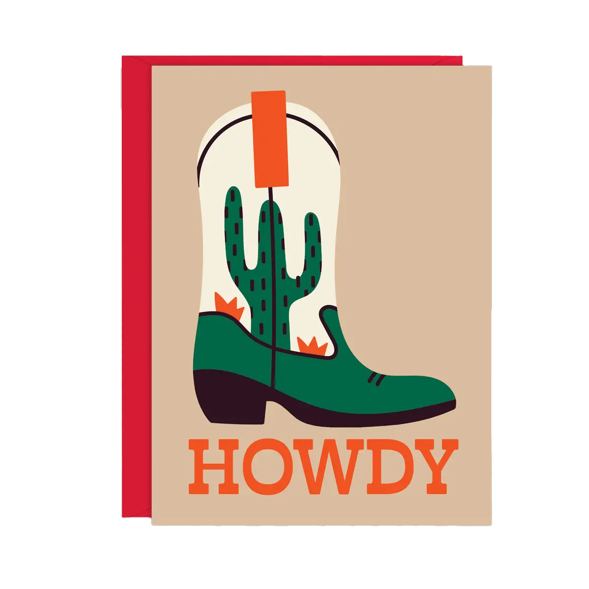 Howdy Cowboy Boot Friendship Card