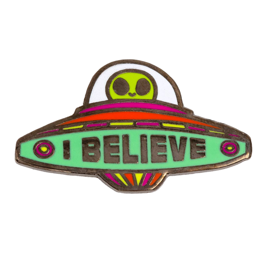 I Believe Alien Ufo Enamel Pin