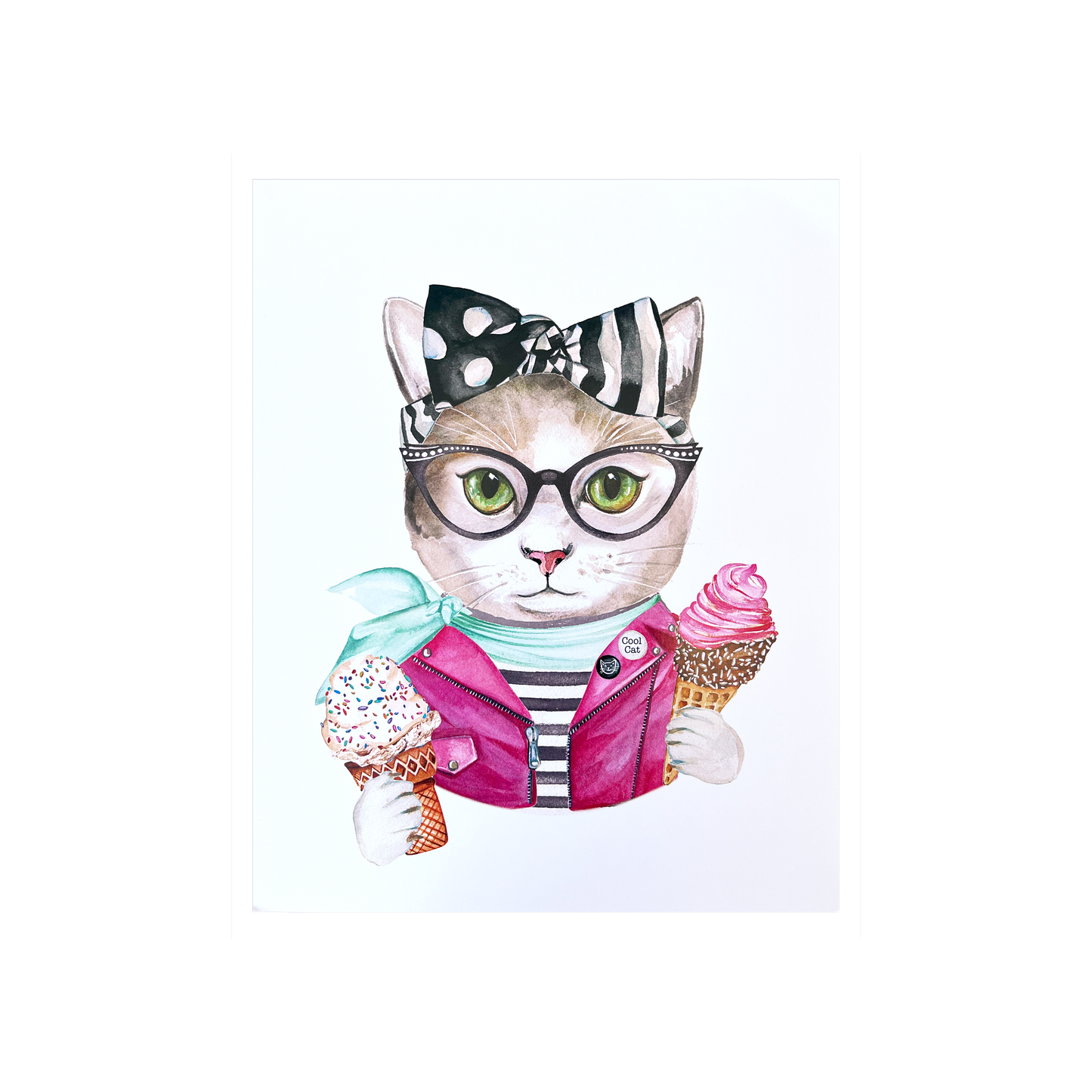 Ice Cream Cat No. 4 Print