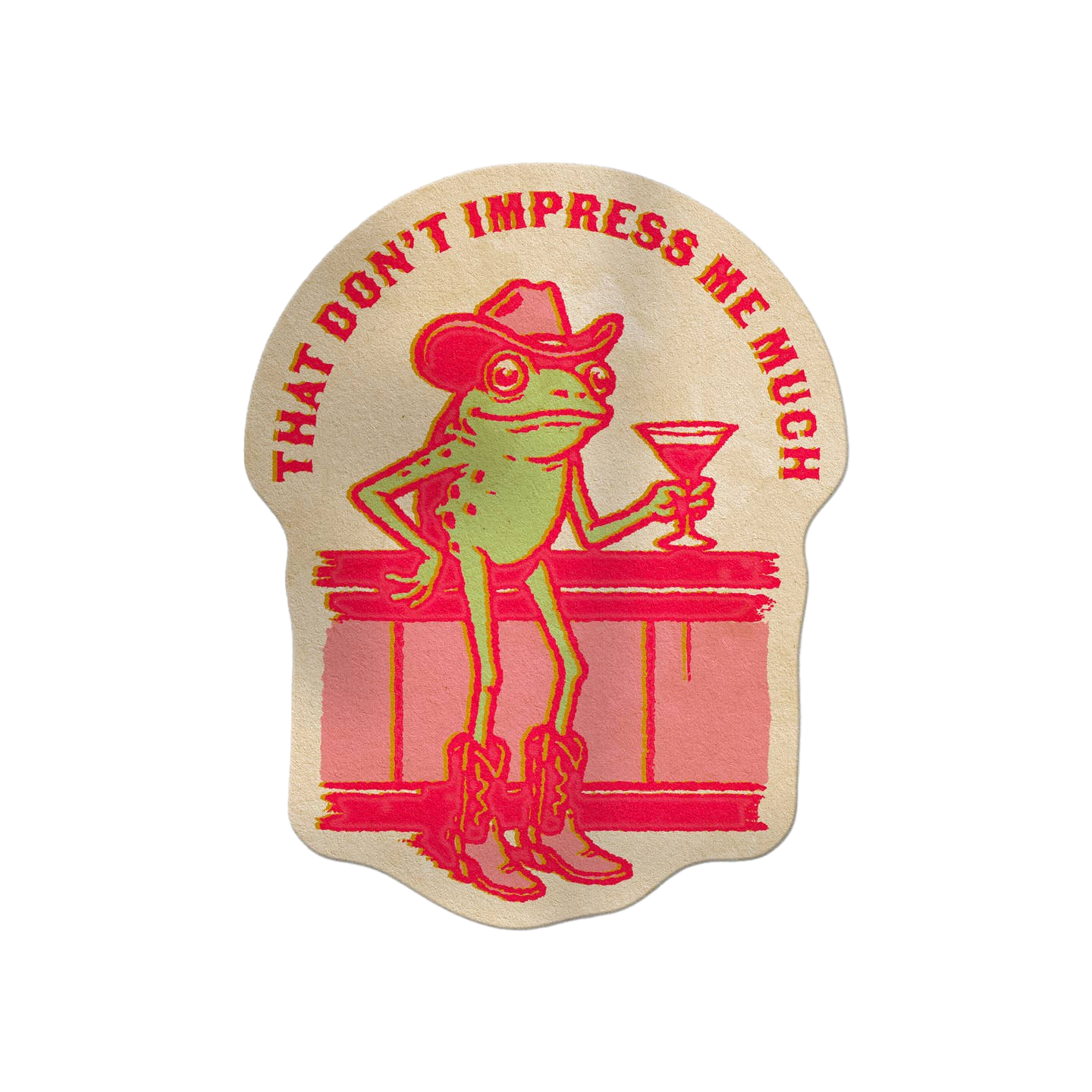 That Don't Impress Me Much Frog Cowgirl Sticker