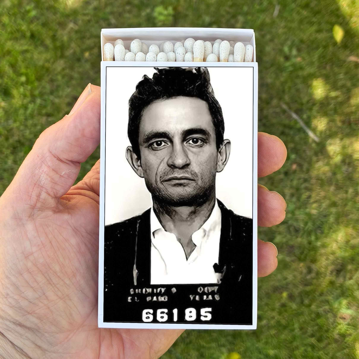 Johnny Cash Mug Shot 4 Inch Matches