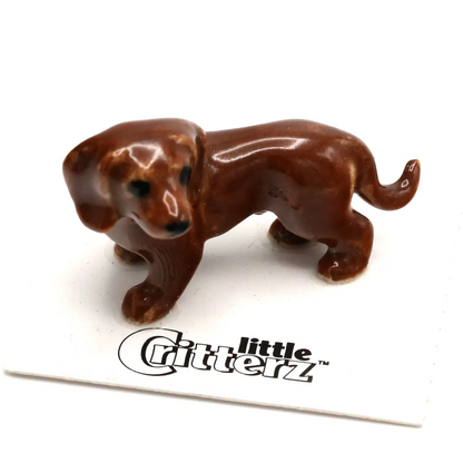 "Julie" Red Dachsund Porcelain Miniature