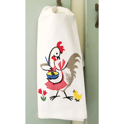 Kitchen Chicken Retro Flour Sack Kitchen Towel