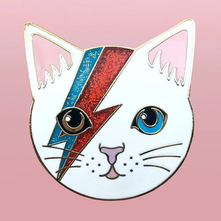 Bowie Cat Pin
