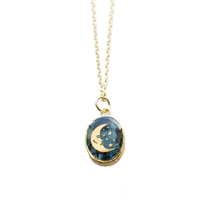 Kyanite Moon Necklace