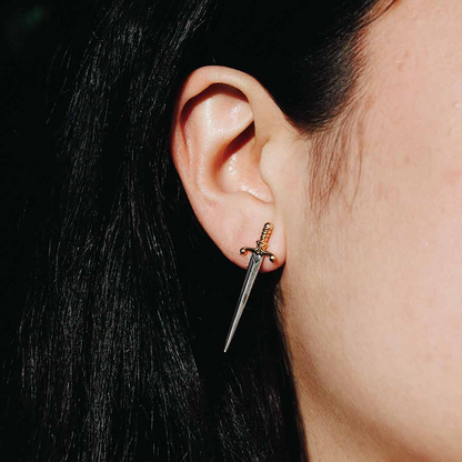 Large Sword Post Earrings